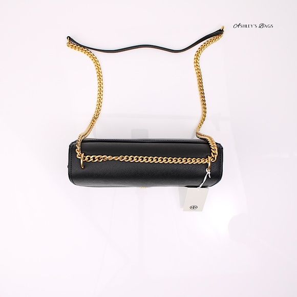 Tory Burch Emerson East West Flap Shoulder Bag Crossbody & Card Holder In Black - Picture 8 of 15